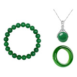 Anillo De Jade Para Mujer, Colorido Anillo De Esmeralda Natu