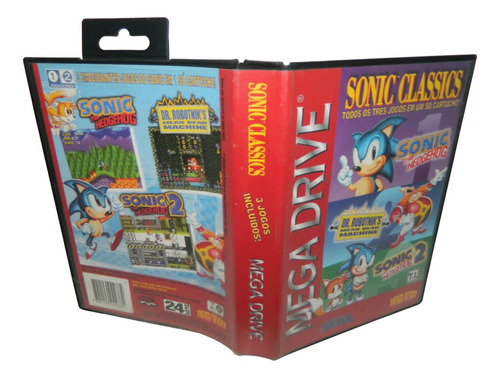Caixa Vazia Original Tectoy Do Sonic Classics Do Mega Drive
