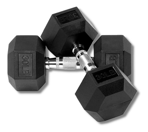 Set 2 Mancuernas 30 Lb 13.60 Kg C/u, Pesas Hexagonales Gym