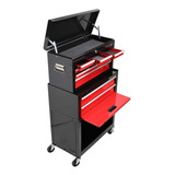 Combo Tamer Gabinete Movil + Caja De Herramientas Color Rojo/negro