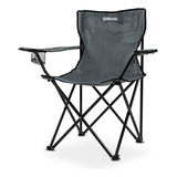 Silla Para Acampar Playa Y Pesca Plegable Portatil Gaon Color Gris