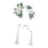 1 Flor Swag Guirnalda Guirnalda Boda Arco Drapeado Cortina