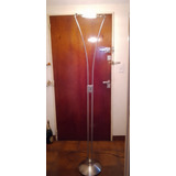 Lámpara De Pie Con Luz Halógena Regulable Cromada.. 175cm