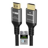 Ubluker Cable Hdmi De 10k 8k 4k 1.5 Pies, Certificado De Ult