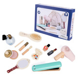 Madera Salón Belleza Princesitas, Juego Maquillaje 12 Piezas