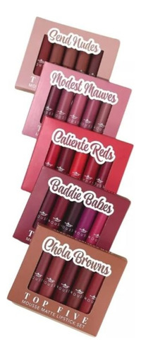 Labiales Mate Top Five Mousse Matte Italia Deluxe Original