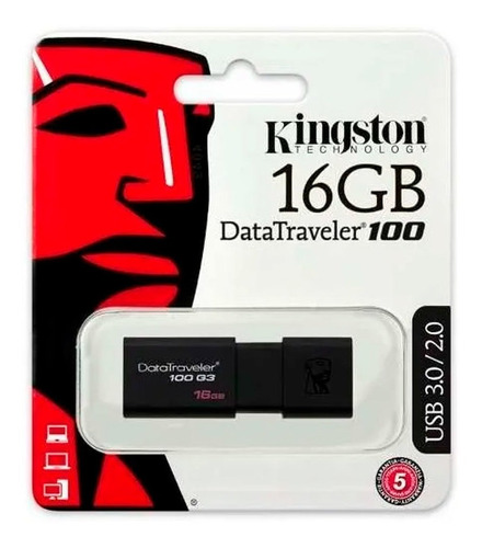 Kingston Memoria Usb Datatraveler Usb 3.0 16gb Dt100g3/16gb