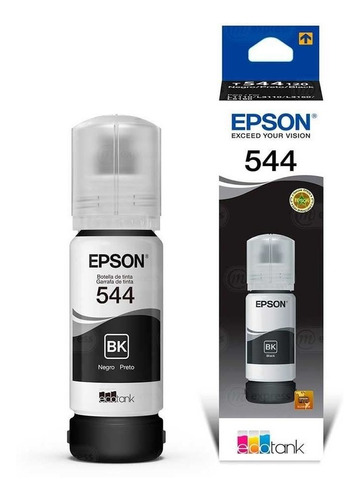 Tinta Epson 544 T544 Negra Para Eps  L1110 L3110 L3150 L5190