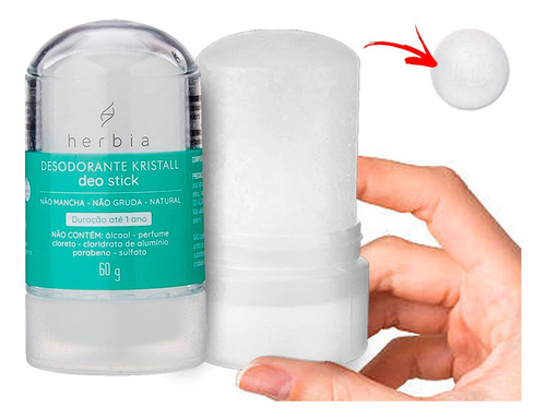 Desodorante Natural Crystal Pedra 60g Sem Perfume Importado