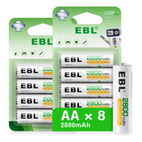 Ebl Baterias Aa Recargables De 1.2 V, 2800 Mah, Bateria Aa D