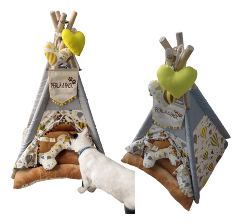 Tipis Meloss Mascotas Gato Perro Casa Con Cama Choza