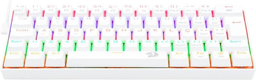 Teclado Gamer Mecanico Lakshmi Rainbow Branco Sw Brown Abnt2