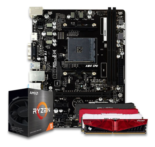 Kit Upgrade Amd Ryzen 5 5600g + Placa Mãe A520m + 16gb