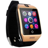 Nfc Bluetooth Smart Watch Hombres Q18 Con Cámara Facebook-or