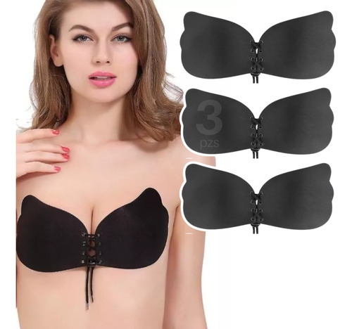 3pk Brasier Invisible Silicone Breast Patch Strapless Bra F