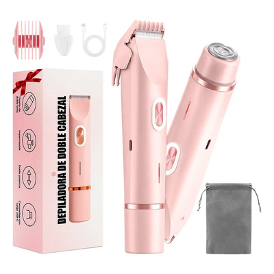 Electrica Doble Afeitadora Corporal 2 En 1 Para Mujer, Depiladora Eléctrica Mujer, Rasuradora Mujer, Uso En Seco Y Húmedo, Adecuada Para La Cara, Labios, Barbilla, Axila Y Piernas (rosa) Bikini | MercadoLibre