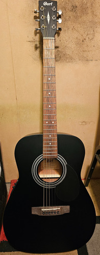 Guitarra Electroacústica Cort Af510e Bks