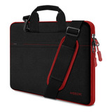 Bolso Protector P/ Notebook Hseok, Negro Y Rojo, 14 Pulgadas