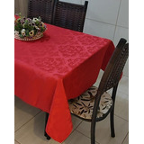 Toalha De Mesa Retangular 6 Cadeiras Tecido Grosso Jacquard 