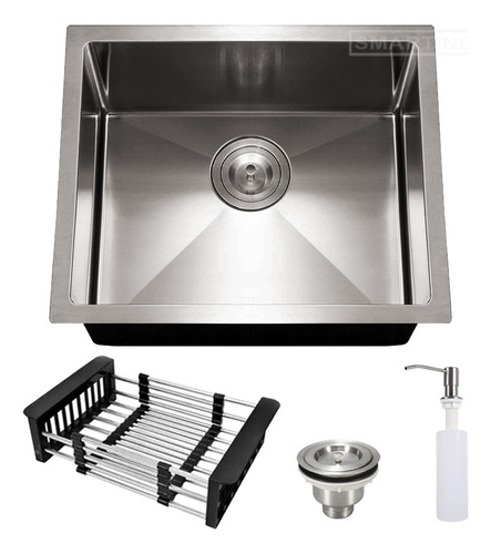 Cuba Inox Quadrada Gourmet Cozinha Pia 50x40 Acessór Sq500