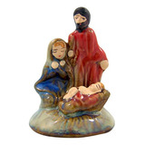 Figura De La Sagrada Familia De Porcelana Pintada Religiosa,