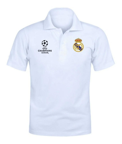 Camiseta Real Madri Gola Polo Camisa Torcedor
