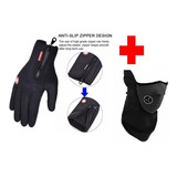 Guantes Neoprene Termicos + Mascara Moto Tactil Frío Wagner!