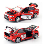 Mitsubishi Lancer Evo Miniatura Metal Coche Con Luz Y Sonido