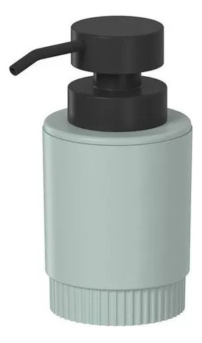 Dispenser Porta Sabonete Líquido Dórica 300 Ml Válvula Preta Cor Verde Salvia