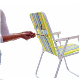 Trocar Tecido Cadeira De Praia Tela Lona Kit Com 2 Unidades