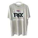 Remera Fox Logo Grande Color Gris - Honda Original Paperino