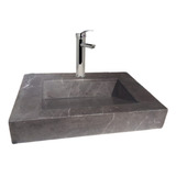 Lavabo Rampa Tipo Cascada Mármol Gris  60 X 40 X 10