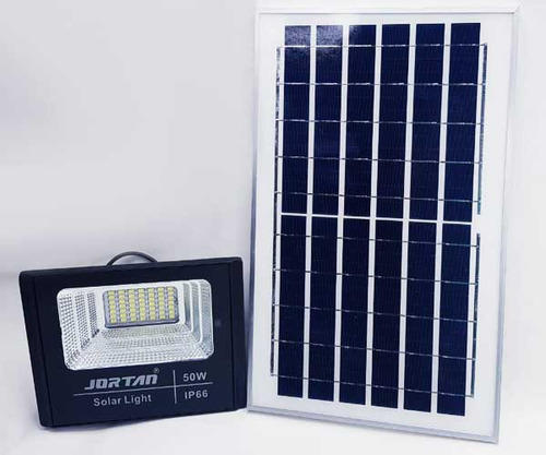 Reflector Led Recargable Lampara Panel Solar 50w Potente