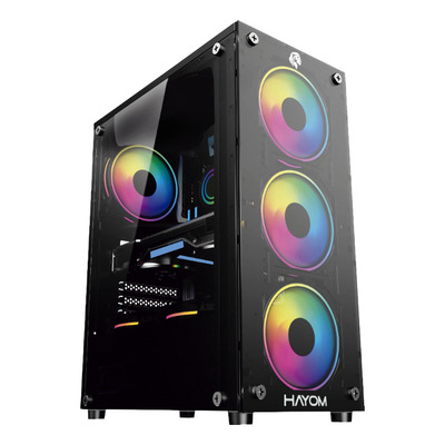 Gabinete Gamer Gb1749 Hayom Com 4 Fans Mid Tower
