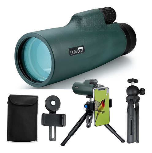 Monocular Clavolo 12x50 Con Clip Para Celular Y Tripode