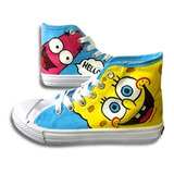 Tenis Pintado A Mano Bob Esponja Personalizados 03