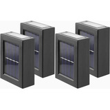 Pack X4 Lampara Solar Led Aplique Pared Lámparas Exteriores 