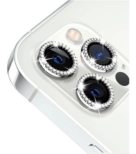 Protector Cámara Metálico Estilo Diamante Para iPhone 12
