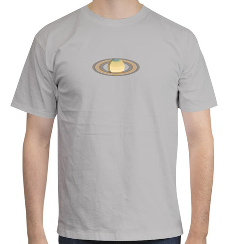 Playera Manga Corta Diseño Saturno Y Sus Anillos - Universo