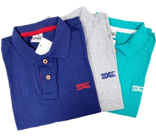 Atacado 10 Camisas Gola Polo Piquet Masculina Cores Variadas