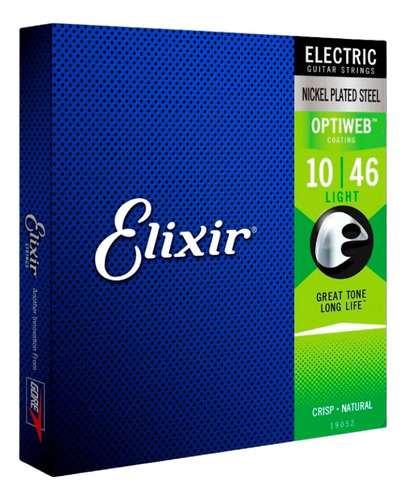 Elixir Optiweb Light 10-46 Cuerdas Guitarra Eléctrica 19052