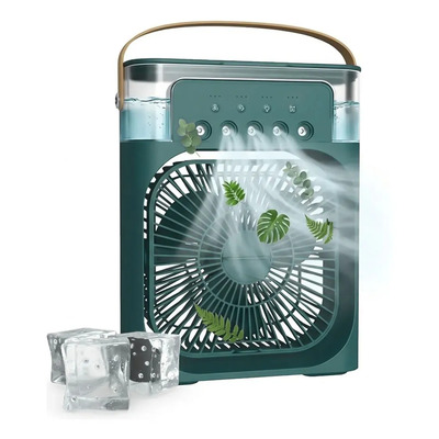 Mini Aire Acondicionado Enfriador Portátil Humidificador Color Verde Oscuro Fasilyt | MercadoLibre