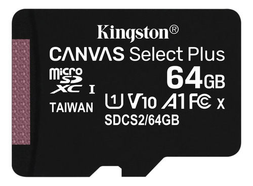 Memoria Sd Kingston Sdcs2/64gb 64gb Canvas Select Plus