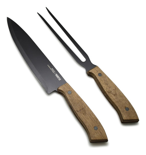 Set Cuchillo Tenedor Prm Wayu Revestimiento Antiadherente