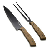 Set Cuchillo Tenedor Prm Wayu Revestimiento Antiadherente