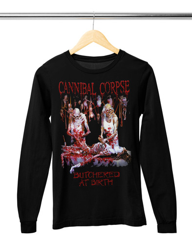 Camiseta Manga Larga Brutal Death Metal Cannibal Corpse C6