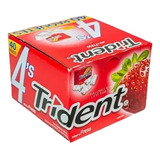 Chicle Trident Sabor Fresa 4's 40pz