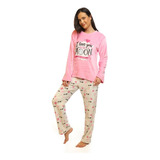 Pijama Polar Flannel Manga Larga Pantalón Sheyla 218 Mujer