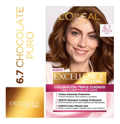 Excellence Tintura Permanente 6.7 Chocolate Puro X 47 Gr