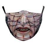 Mascarilla Hellraiser Pinhead Ajustable Tela Reutilizable